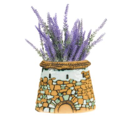 Medieval Tower Handmade Ceramic Planter Pot