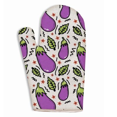Eggplant Cotton Oven Mitt