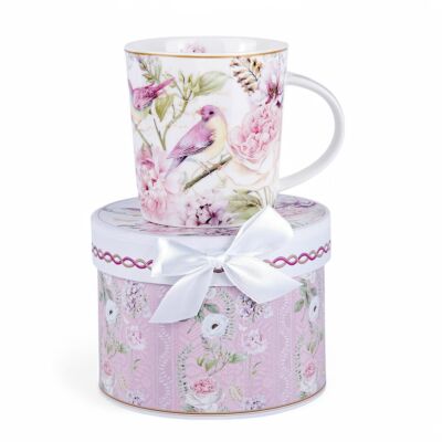 Peony Blossom New Bone China Mug in Gift Box