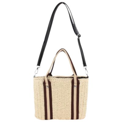 Straw Busket Crossbody Handbag (milk color)