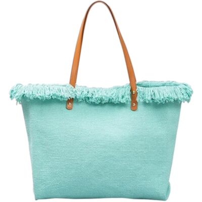 Tiffany-Blue Canvas Beach Bag