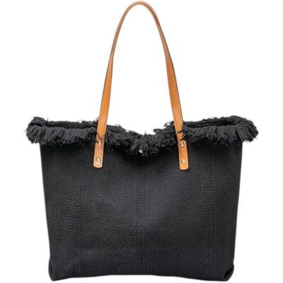 Black Canvas Beach Bag