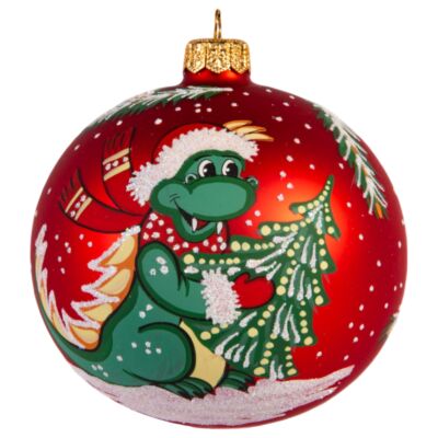 Dragon Glass Christmas Tree Ornament