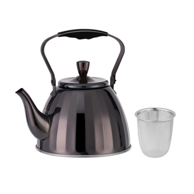 Black Stainless Steel Kettle With Tea Infuser 1.5L