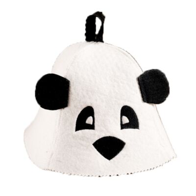 Panda Children&#039;s Sauna Hat with Ears. Felt