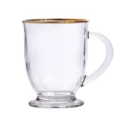 Luminarc Nordik Clear Glass Coffee Mug, 380 ml Jumbo Cup