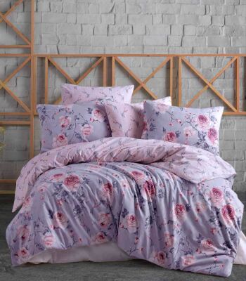 Maison Pink 100% Cotton Sateen Duvet Cover Set with 2 Pillowcases