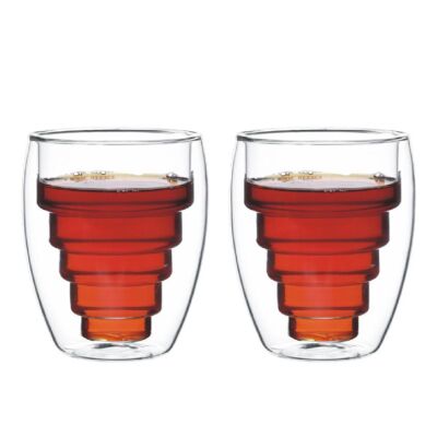 Double Wall Thermo Glass Tumbler Set of 2
