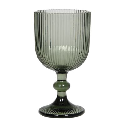 Textured Smokey Gray Wine Glass 