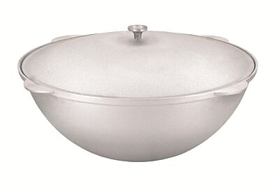 Cast Aluminum Asian Cauldron (Kazan) with Lid 23.2-qt (22 L)