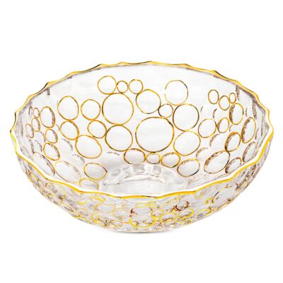Lisboa Collection Bohemian Style Hand Painted Glass Bowl