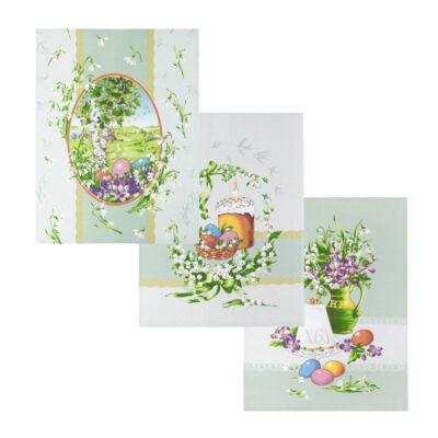 Cotton Kitchen Towel Set of 3 Easter Midday