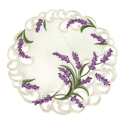 Lavender Embroidered Doily