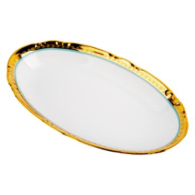 Magnificent Century Bohemian Porcelain Small Oval Serving Dish