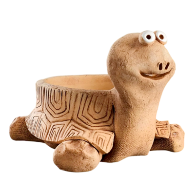 Baby Turtle Handmade Ceramic Terracotta Decorative Cachepot