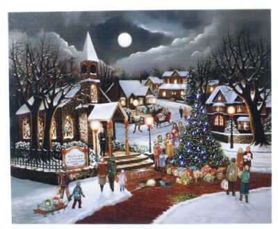 LED Light Up Painting Christmas Tree Carolers 