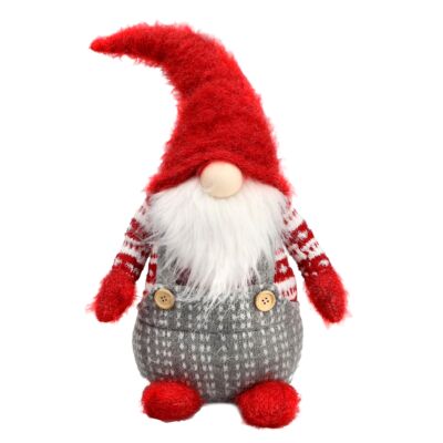 19.7&quot; Gnome with Red Hat Fabric Christmas Decoration