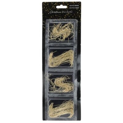 Christmas Ornament Hooks 300 pcs. (color: gold)