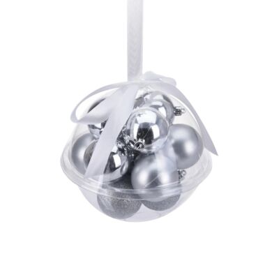 Christmas Tree Ornaments Set of 12 (color: silver)