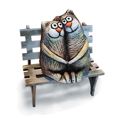 Cats Handmade Ceramic Figurine