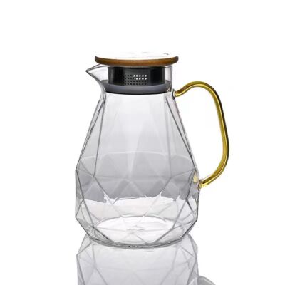 Glass Pitcher with Lid and Handle