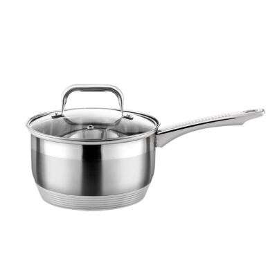Stainless Steel Saucepan with Glass Lid