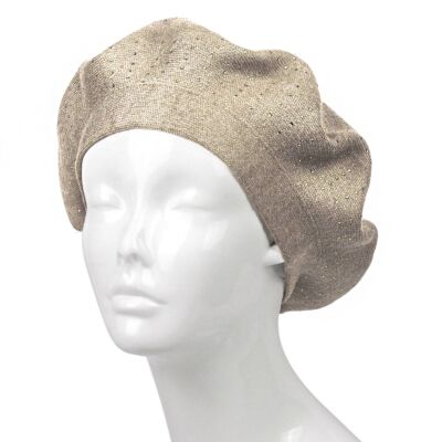 Sandy Knitted Beret with rhinestones