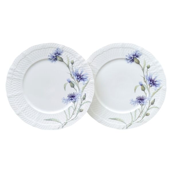 Cornflowers Porcelain Dessert Plate Set of 2