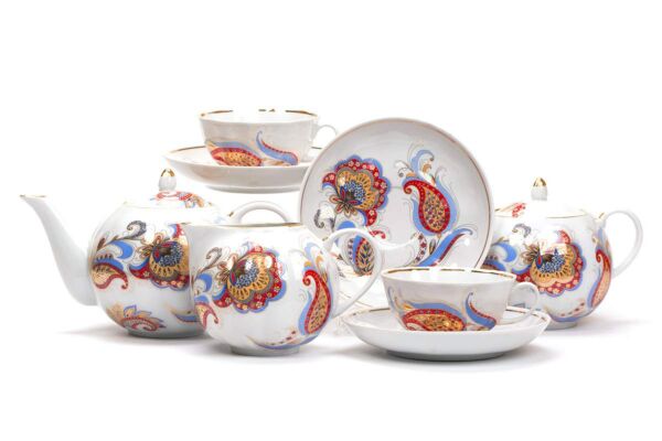 The Firebird 15 pc. Porcelain Tea Set for 6 persons