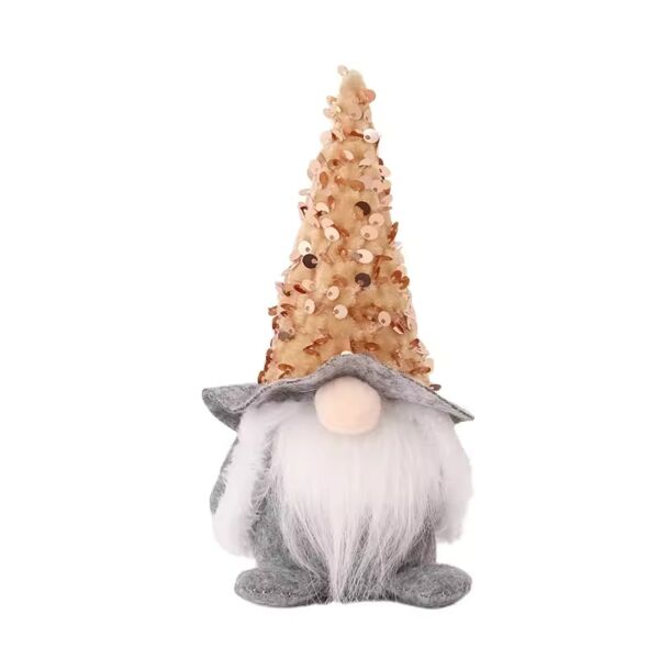 Mini Gnome with Sequin Hat Christmas Decoration