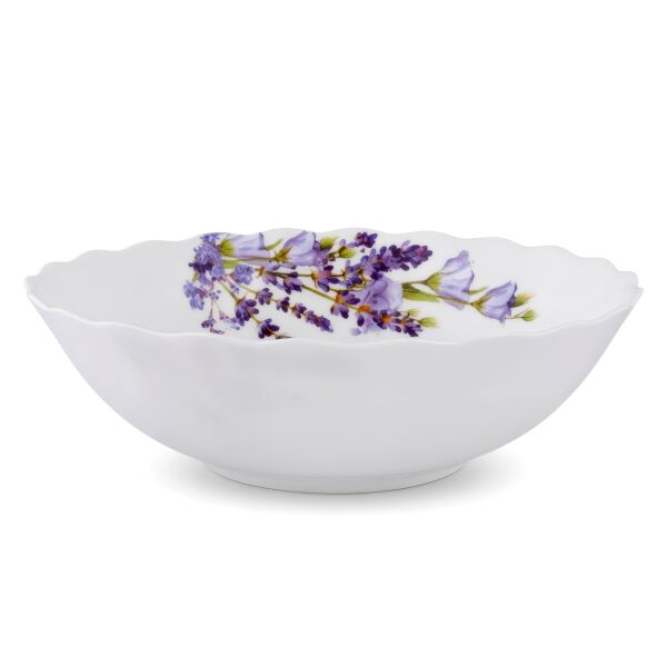 LAVENDER Tempered Glass Salad Bowl 8&#039;&#039; - Set of 6