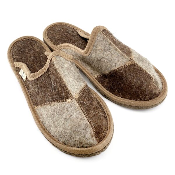 Dominoes Women&#039;s Wool Slippers. Felt