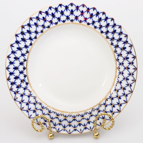 Cobalt Net Dinner Plate 7.8 inches