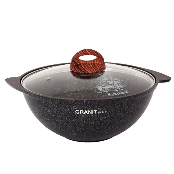 Aluminum Kazan Cooking Pot with Lid &quot;Granit ultra&quot;