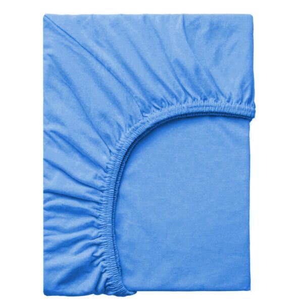 Blue Ultra Soft 100% Cotton Comfortable Fitted Sheet