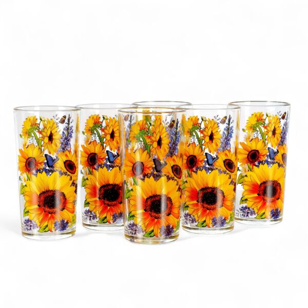 Sunflowers Drinking Glassses Set of 6