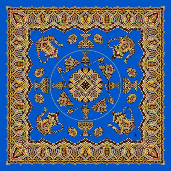 Navy Paisley Silk Shawl Noble Heritage