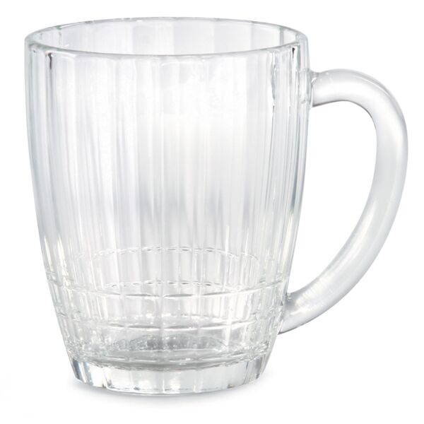 Faceted Glass Beer Mug