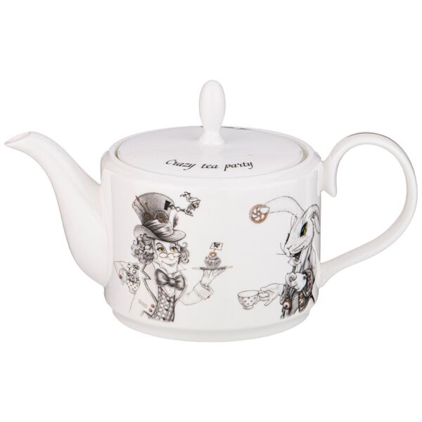 Alice in Wonderland Porcelain Teapot Mad Hatter