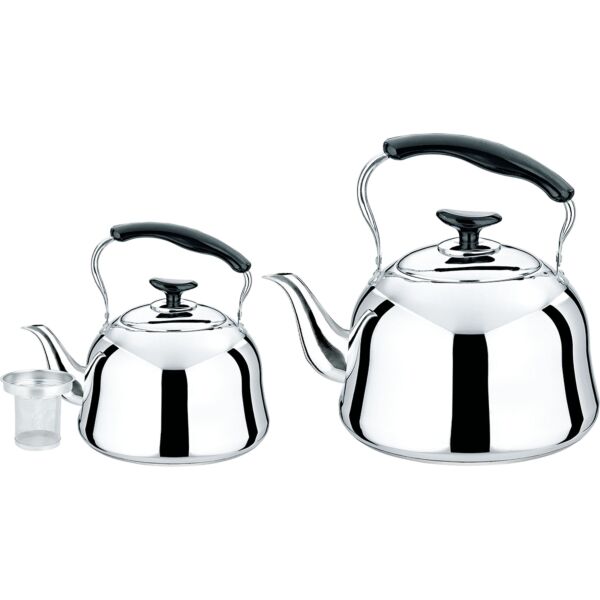 Stainless Steel Kettles with Infuser Set of 2