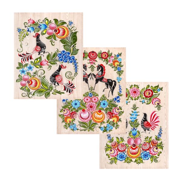 Painting Cotton Kitchen Towels Set of 3