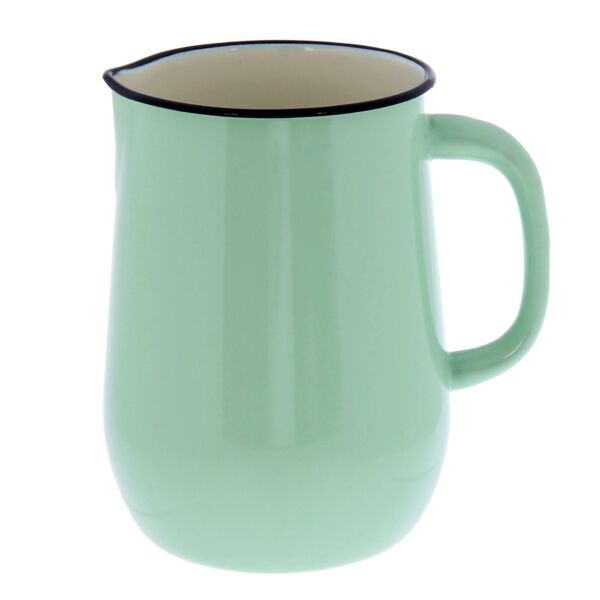 Mint Coolness 5-Pint Vintage Style Steel Enamelware Pitcher