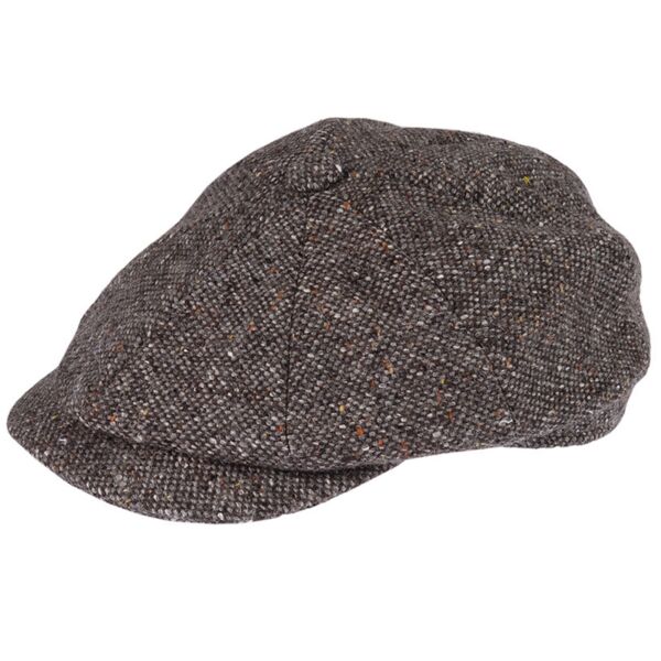 Gray Peak Baker Boy Hat in Fleck