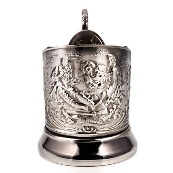 Hunters at Rest Blackened Tea Glass Holder