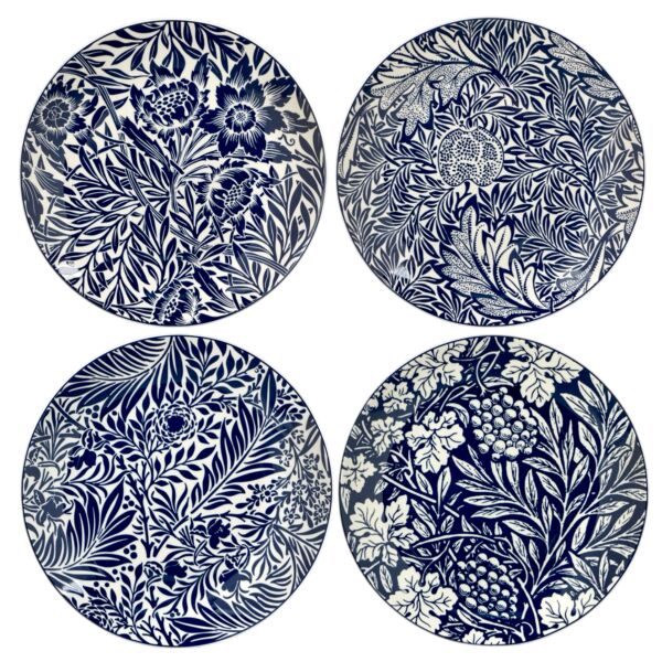 Secret Garden Porcelain Dessert Plate Set of 4