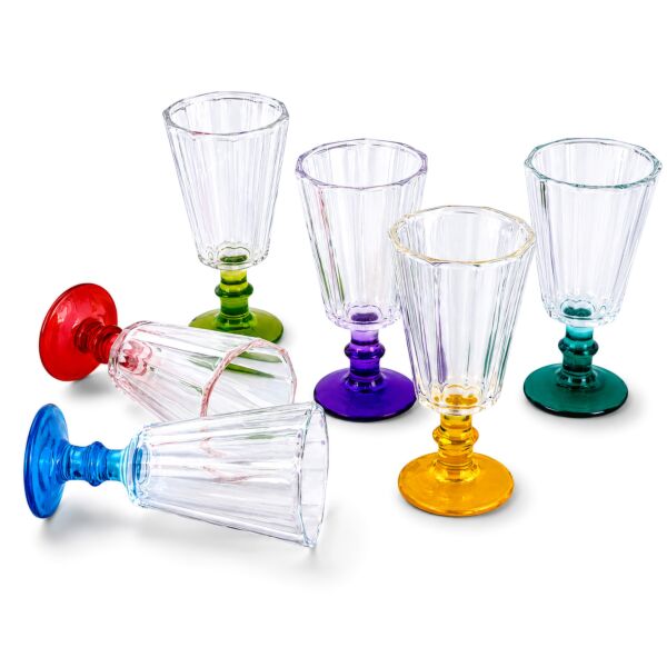 Vintage Style Shot Glasses Set of 6 Mix Color Lafitnik