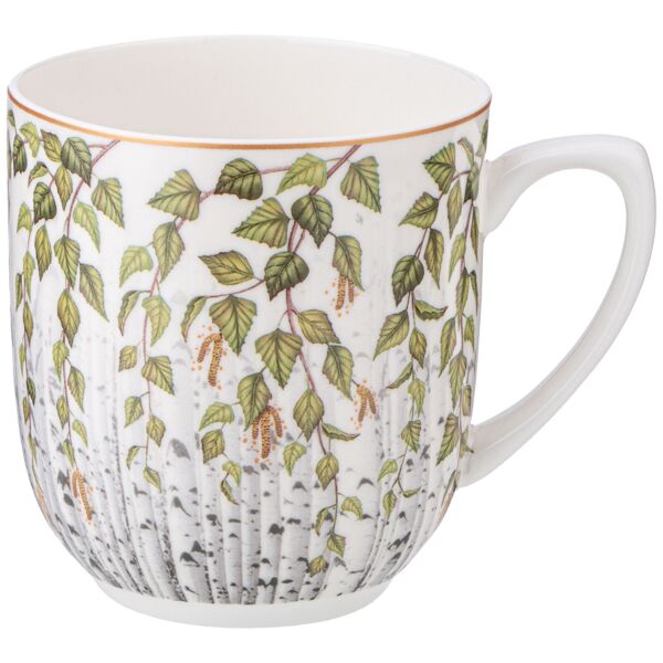 White Birch Grove Porcelain Mug