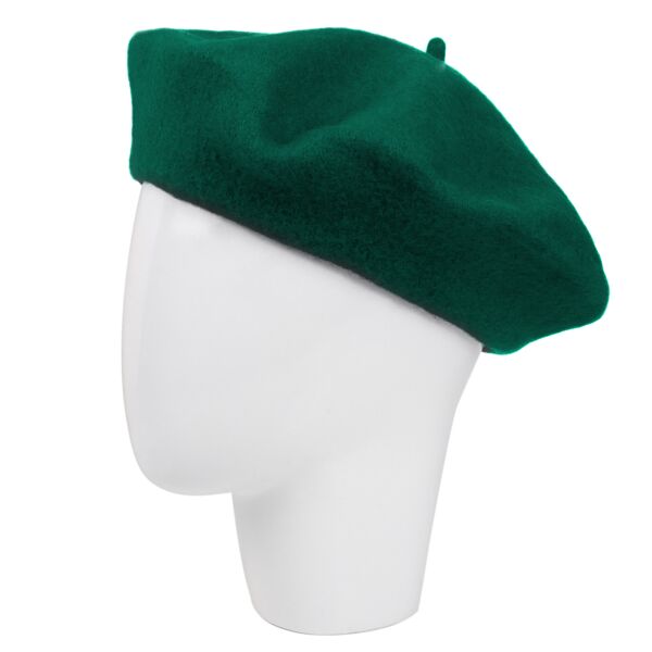Forest Green Classic Wool Beret