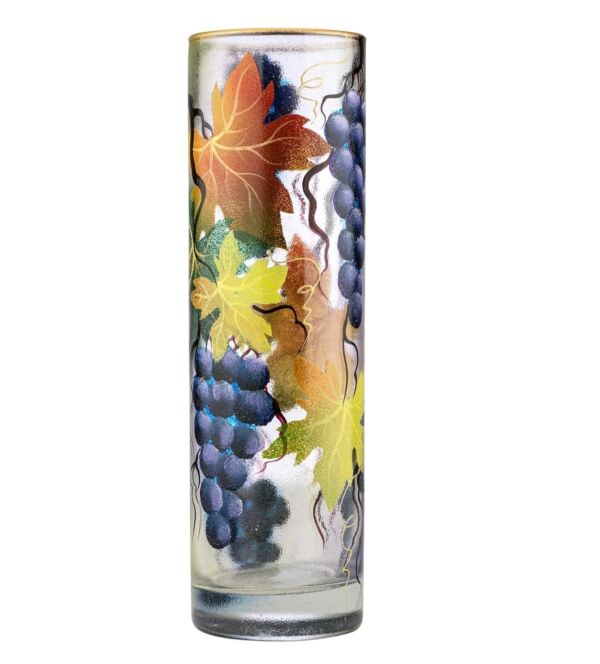 Victoria Bella Hand-Painted Glass Vase &quot;Grape&quot;