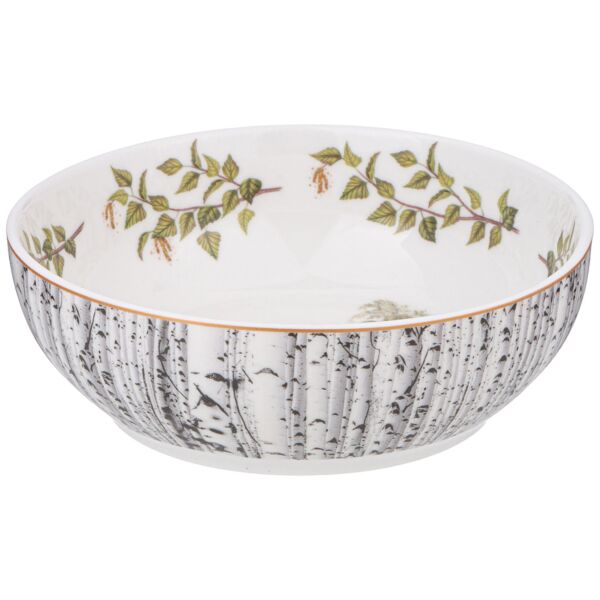 White Birch Grove Porcelain Salad Bowl